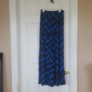 Black and blue palazzo pants